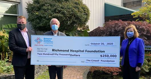 Cowell基金會向列治文醫院捐贈$250,000