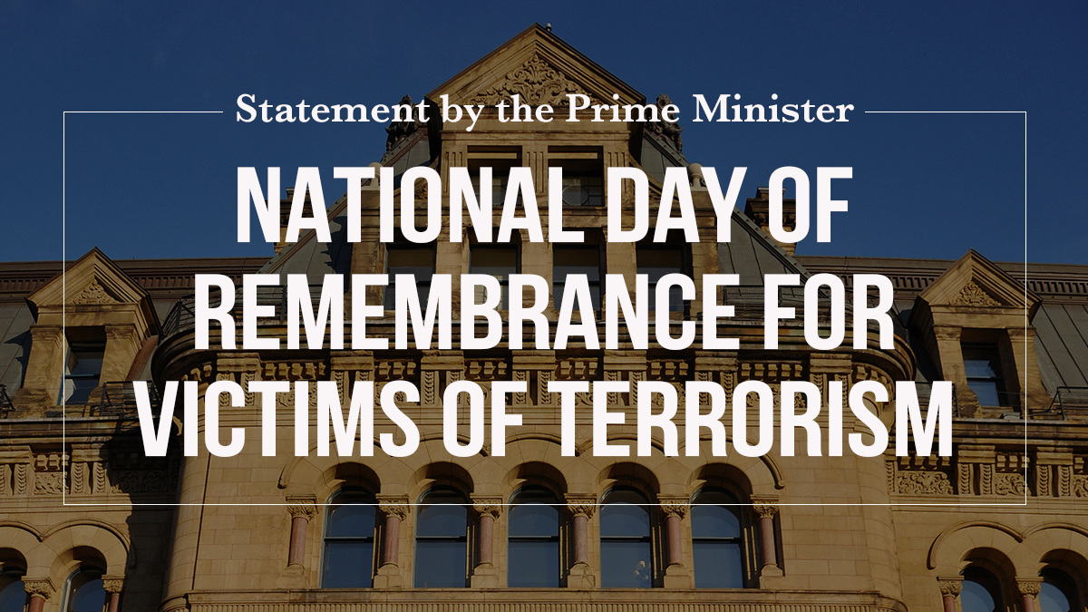 BC省长贺谨就“全国恐怖主义受害者纪念日”发表声明