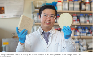 UBC华裔专家开发出一种新环保材料 可两周内降解