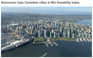 2023全球宜居榜温哥华夺加拿大第一